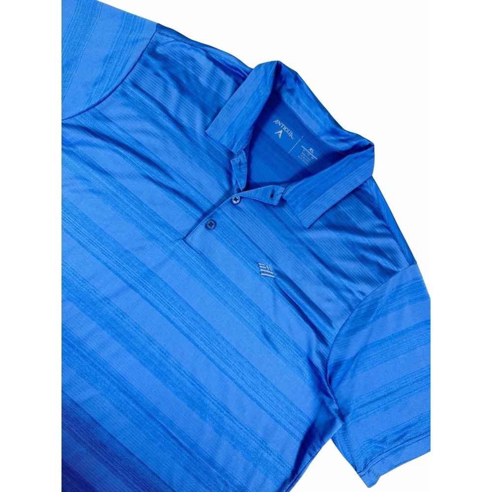 Antigua Men's Spark Horizontal Stripe Performance Golf Polo Size XL